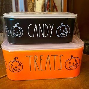 RAE DUNN🎃Halloween Candy & Treats Storage Containers NWT